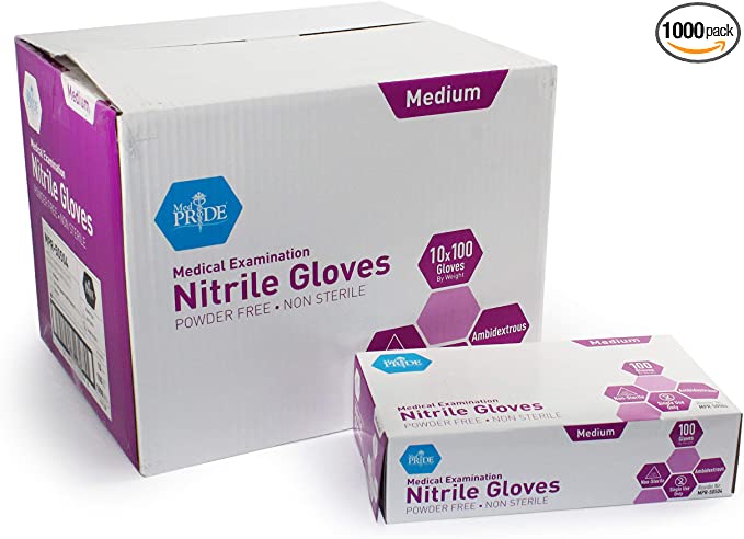 MedPride Powder-Free Nitrile Exam Gloves