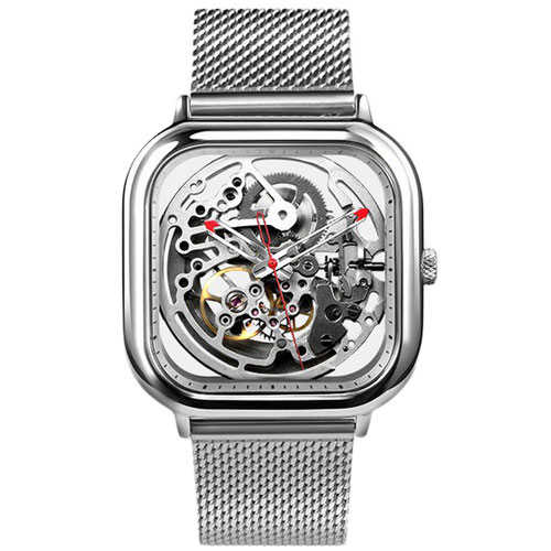 CIGA Design Full Hollow Mechanical Watches Silver