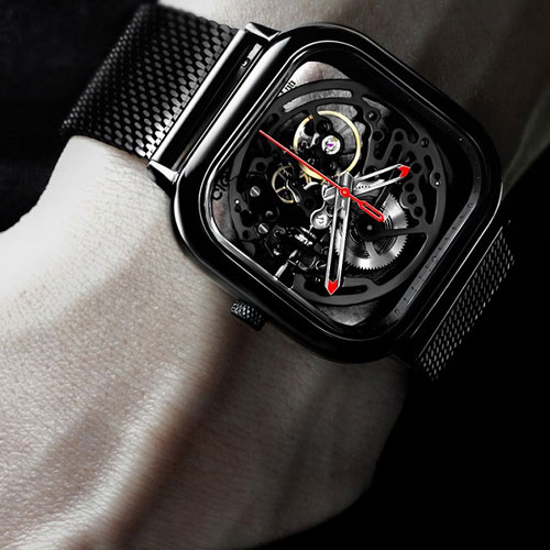 CIGA Design Full Hollow Mechanical Watches Black