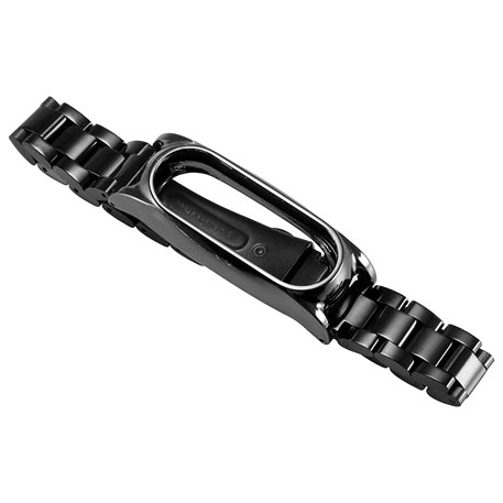 MiJobs 2 Stainless Steel Bracelet for Mi Band 2 Black