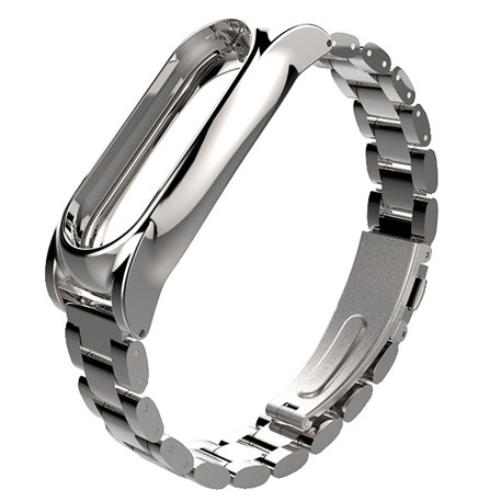 MiJobs 2 Stainless Steel Bracelet for Mi Band 2 Silver