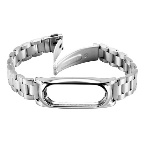MiJobs 2 Stainless Steel Bracelet for Mi Band 2 Silver