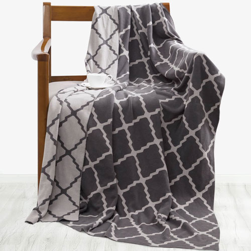 Tonight Сotton Knitted Blanket Gray 80x140