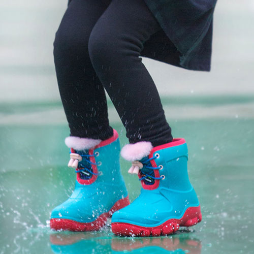 Honeywell Waterproof Non-slip Kids Boots Green/Red Size 29