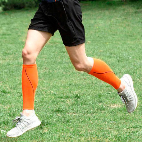 MITOWN Sports Compression Calf Sleeves Orange (L)