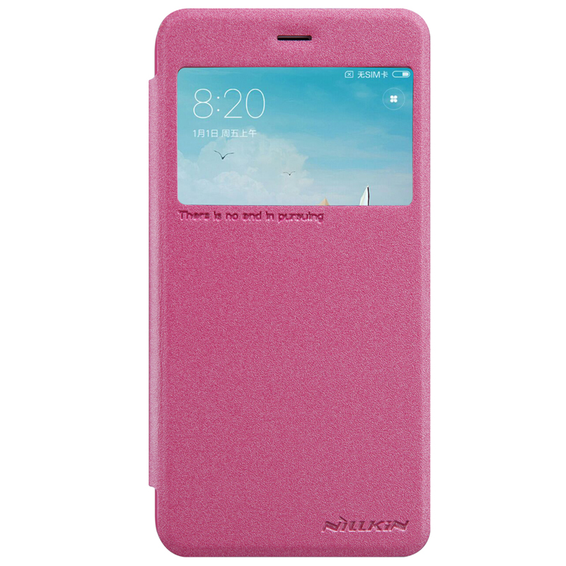 Nillkin Sparkle Leather Case for Xiaomi Redmi 4X Pink