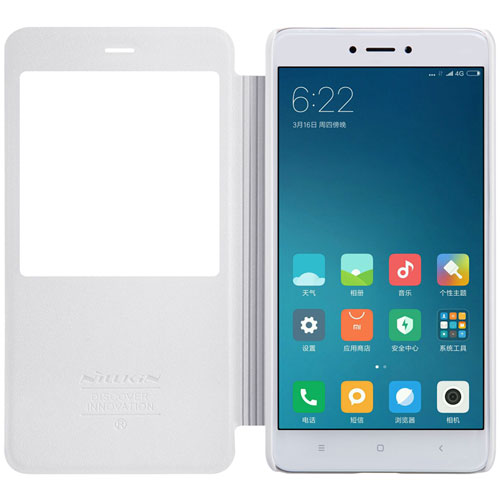 Nillkin Sparkle Leather Case for Xiaomi Redmi Note 4X White