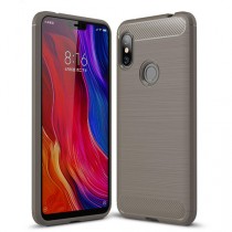 Bakeey Carbon Fiber Protective Case for Redmi Note 6 Pro Grey