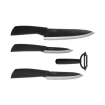 Huo Hou Nano Ceramic Knife Set 4 pcs Black