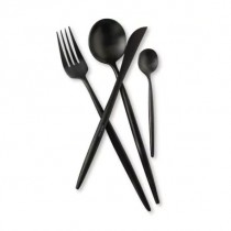 Maison Maxx 4 Piece Stainless Steel Flatware Set Black