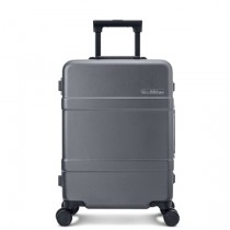 RunMi 90 Points Classic Aluminum Box Suitcase 24" Dark Gray