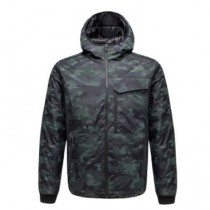 Uleemark Men's Double-Sided Down Jacket Camouflage Black