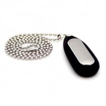 Xiaomi Mi Band Silicone Pendant Case Black + Stainless Steel Ball Chain Necklace