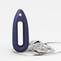 Xiaomi Mi Band Silicone Pendant Case Blue + Stainless Steel Necklace