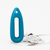 Xiaomi Mi Band Silicone Pendant Case Turquoise + Stainless Steel Necklace