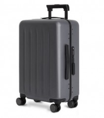 RunMi 90 Points Trolley Aluminum Box Suitcase 20" Gray Stars