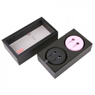 1More Crystal In-Ear Headphones Package Pink + Black