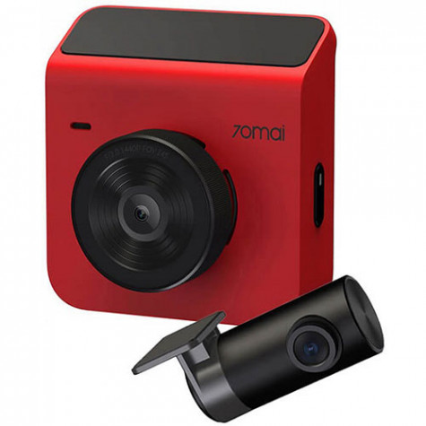 Xiaomi 70Mai Dash Cam A400 Red with Rear View Camera: full