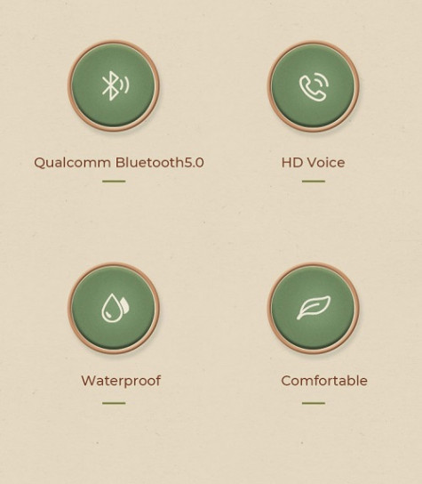 Liberfeel Bluetooth Earphones Green