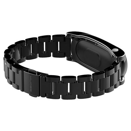 MiJobs 2 Stainless Steel Bracelet for Mi Band 2 Black