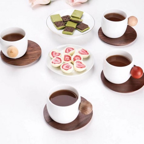 Finemading Quality Porcelain Planet Cup Coffee Mug (4 pcs. set)