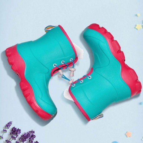 Honeywell Waterproof Non-slip Kids Boots Green/Red Size 28