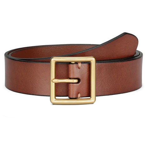 QIMIAN Cow Leather Belt Brown (L)