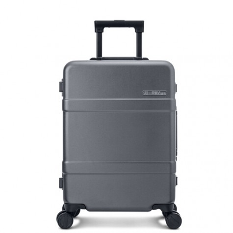 RunMi 90 Points Classic Aluminum Box Suitcase 20" Dark Gray