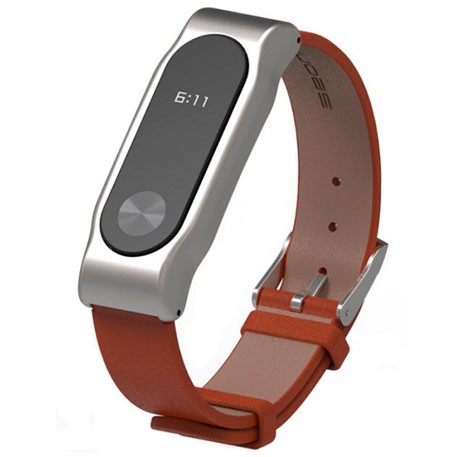 Xiaomi Mi Band 2 MiJobs Leather Strap Brown/Silver