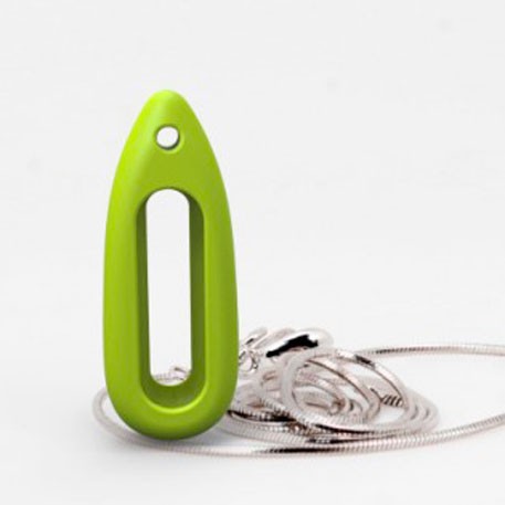 Xiaomi Mi Band Silicone Pendant Case Green + Stainless Steel Necklace