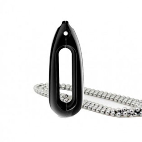 Xiaomi Mi Band Stainless Steel Pendant Case Black + Stainless Steel Ball Chain Necklace