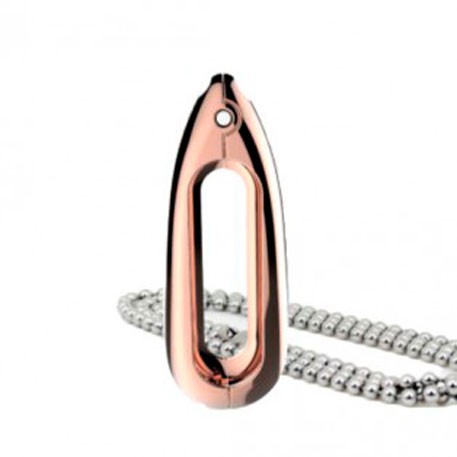 Xiaomi Mi Band Stainless Steel Pendant Case Rose Gold + Stainless Steel Ball Chain Necklace