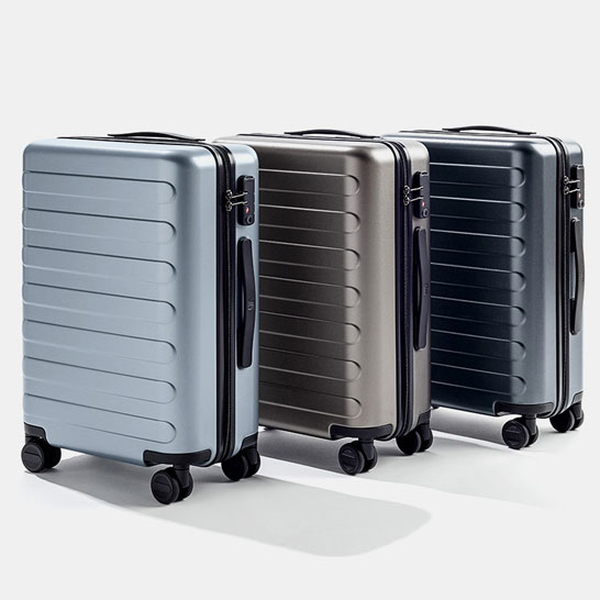 RunMi 90 Fun Seven Bar Business Suitcase 20" Titanium Gray