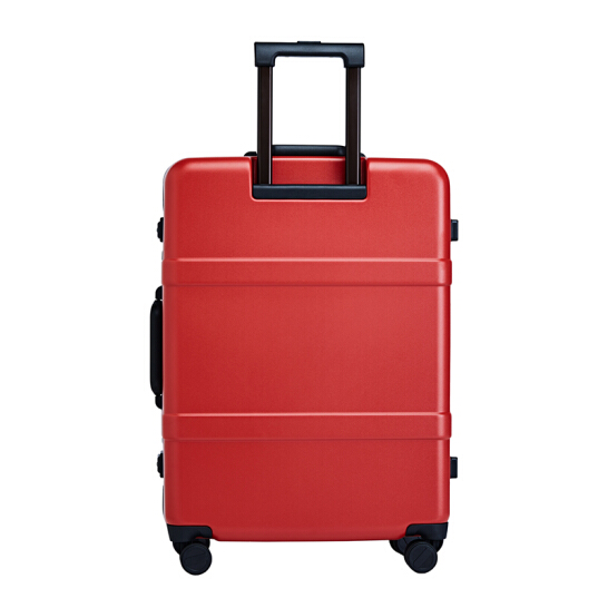 RunMi 90 Points Classic Aluminum Box Suitcase 20" Amber Red