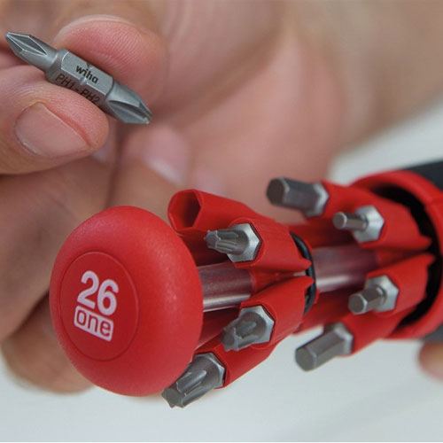 Wiha 26-in-1 Screwdriver with Bit Magazine LiftUp