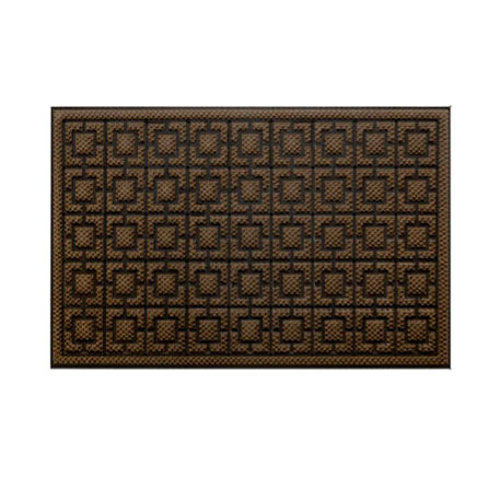 77+ Dustproof Rectangular Floor Mat 75x45cm Pineapple Pattern Brown
