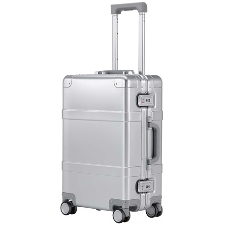 RunMi 90 Points Metal Suitcase 20" Silver