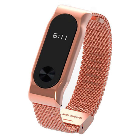 Xiaomi Mi Band 2 Stainless Steel Strap Rose Gold