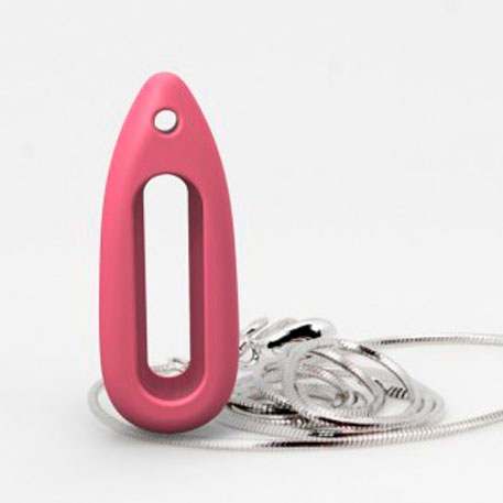 Xiaomi Mi Band Silicone Pendant Case Pink + Stainless Steel Necklace