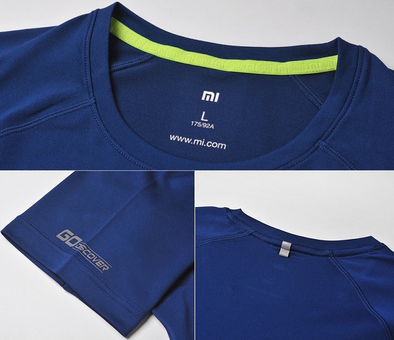 Xiaomi Mi Sports Function Men`s T-shirt Blue Size L
