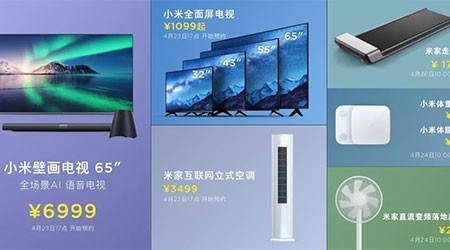 New Products by Xiaomi: Mural TV 65”, Mijia Walking Treadmill, Vertical Air Conditioner