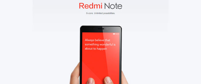 Xiaomi Redmi Note with 8-core