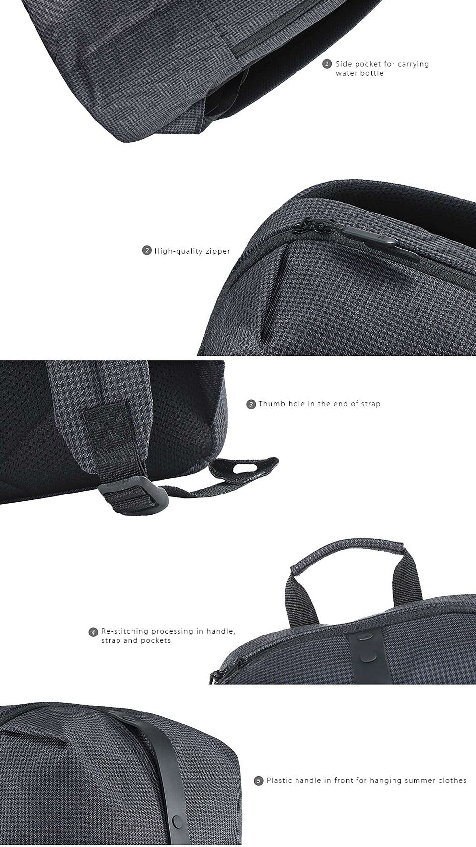 Xiaomi Mi Casual College Backpack Black Photo 4