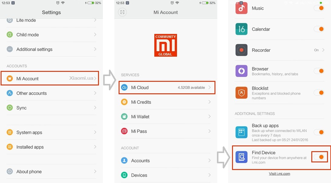 find my device imei xiaomi